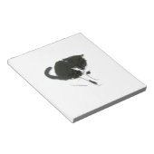 Schwarz-Weiß-Katzenart Notizblock (angewinkelt)