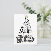 Schwarz-Weiß-Katzenbaum Meowa Weihnachten (Stehend Vorderseite)