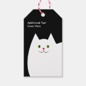 Schwarz-Weiß-Katzendesign Geschenkanhänger (Vorderseite)