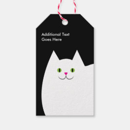 Schwarz-Weiß-Katzendesign Geschenkanhänger