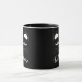 Schwarz-Weiß-Katzengesicht Tasse (Zentrum)