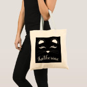 Schwarz-Weiß-Katzengesicht Tragetasche (Vorderseite (Produkt))