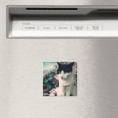Schwarz-Weiß Katzengrün Augen, siehe Magnet (In Situ (Geschirrspüler))