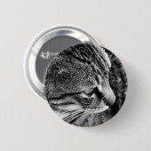 Schwarz-Weiß-Katzenschaltfläche Button (Vorne & Hinten)