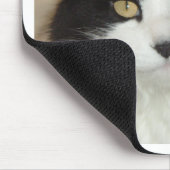Schwarz-Weiß-Katzenschloss Mousepad (Ecke)