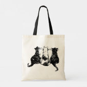 Schwarz-Weiß-Katzenverpackung Tragetasche (Rückseite)