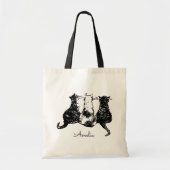 Schwarz-Weiß-Katzenverpackung Tragetasche (Vorne)