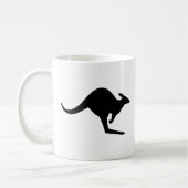 Schwarz-Weiß Kaution Kangaroo Kaffeetasse (Links)