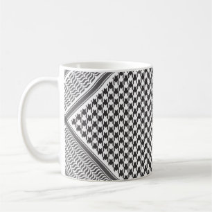 Schwarz-Weiß-Keffiyeh Kaffeetasse