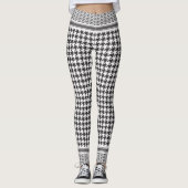 Schwarz-Weiß-Keffiyeh Leggings (Vorderseite)