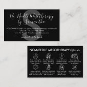 Schwarz-weiß Keine Nadeln Mesotherapie Nachsorge Visitenkarte (Vorne/Hinten)