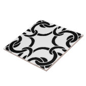 Schwarz-Weiß keltische Knoten Nahtlose Muster Tile Fliese (Seite)