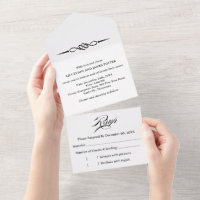 Schwarz-Weiß-Keltischer-Knoten-Pfeil-Hochzeit