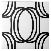 Schwarz-Weiß-Keramik Fliese (Vorderseite)