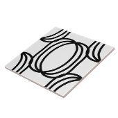 Schwarz-Weiß-Keramik Fliese (Seite)