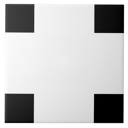 Schwarz-Weiß-Keramik Fliese (Vorderseite)