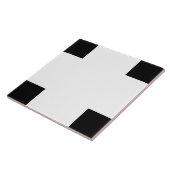 Schwarz-Weiß-Keramik Fliese (Seite)