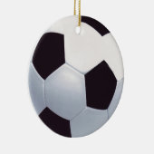 Schwarz-Weiß-Keramik Fußballball-Ornament Keramik Ornament (Rechts)
