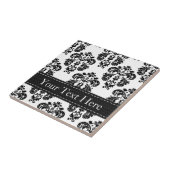 Schwarz-Weiß-Keramik Tile Trivet Fliese (Seite)