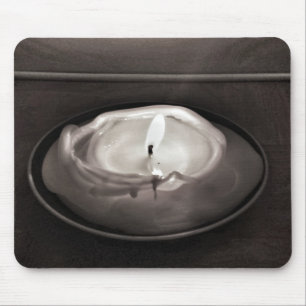 Schwarz-Weiß-Kerze Mousepad