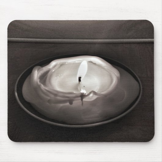 Schwarz-Weiß-Kerze Mousepad (Vorne)