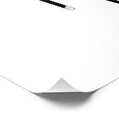 Schwarz-Weiß Kiss Lips Make-up Girl Poster (Ecke)