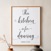Schwarz-weiß Kitchen Funny Quote Typografie Poster