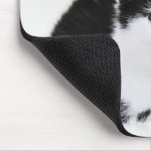 Schwarz-Weiß-Kitte Mousepad (Ecke)