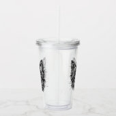 Schwarz-Weiß-Kitten Acryltrinkbecher (Rechts)