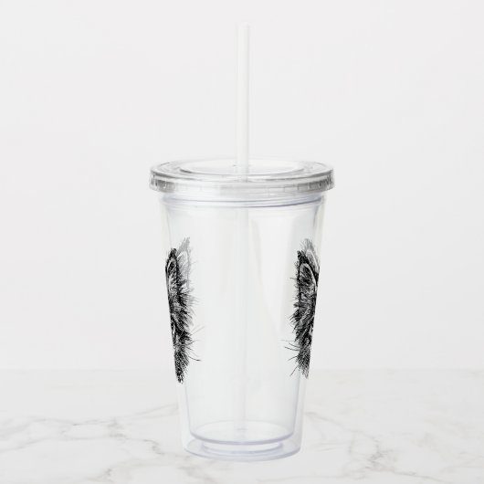 Schwarz-Weiß-Kitten Acryltrinkbecher (Rechts)