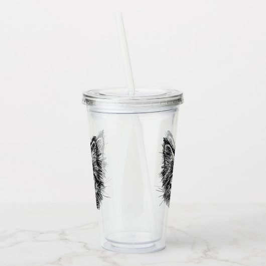 Schwarz-Weiß-Kitten Acryltrinkbecher (Links)