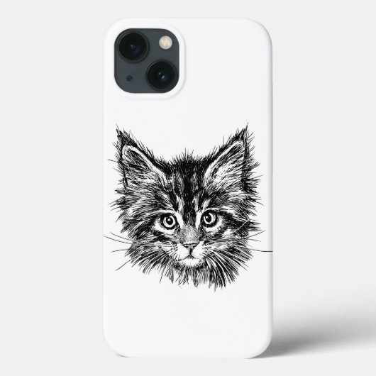 Schwarz-Weiß-Kitten Case-Mate iPhone Hülle (Rückseite)