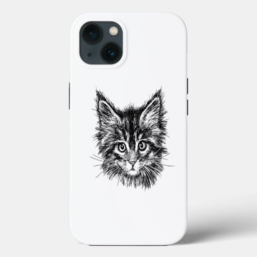 Schwarz-Weiß-Kitten Case-Mate iPhone Hülle (Rückseite)