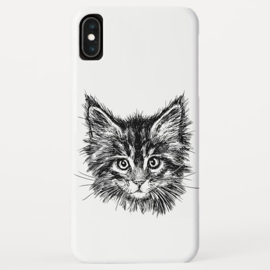 Schwarz-Weiß-Kitten Case-Mate iPhone Hülle (Rückseite)