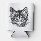 Schwarz-Weiß-Kitten Dosenkühler (Vorderseite)