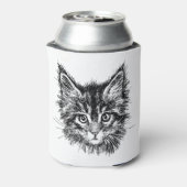 Schwarz-Weiß-Kitten Dosenkühler (Kanne Rückseite)