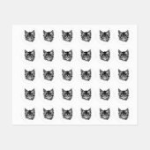Schwarz-Weiß-Kitten Etiketten (Blatt)