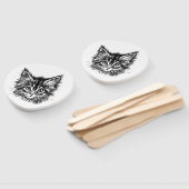 Schwarz-Weiß-Kitten Fächer (Non-assembled)
