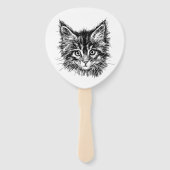 Schwarz-Weiß-Kitten Fächer (Vorderseite)
