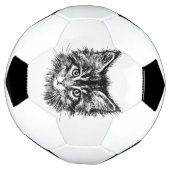 Schwarz-Weiß-Kitten Fußball (Gedreht)