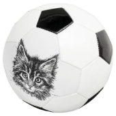 Schwarz-Weiß-Kitten Fußball (Dreiviertel)