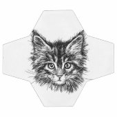 Schwarz-Weiß-Kitten Fußball (Flach)