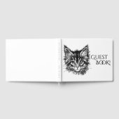 Schwarz-Weiß-Kitten Gästebuch (Voll)