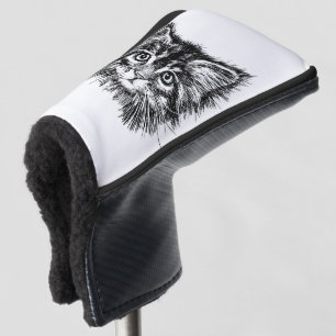 Schwarz-Weiß-Kitten Golf Headcover