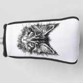 Schwarz-Weiß-Kitten Golf Headcover (Vorderseite)