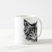 Schwarz-Weiß-Kitten Kaffeetasse (VorderseiteRechts)