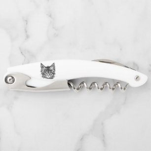 Schwarz-Weiß-Kitten Kellnermesser