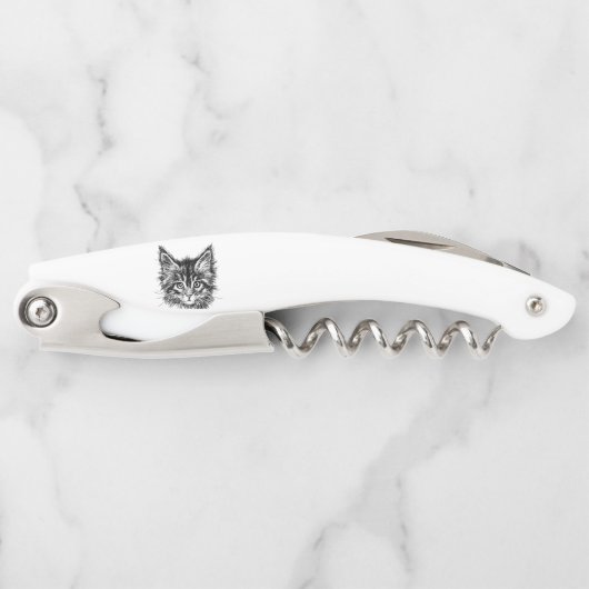 Schwarz-Weiß-Kitten Kellnermesser (Vorderseite)