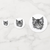 Schwarz-Weiß-Kitten Konfetti (Rückseiten)