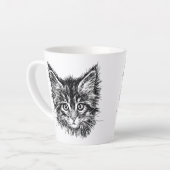 Schwarz-Weiß-Kitten Milchtasse (Linke Ecke)